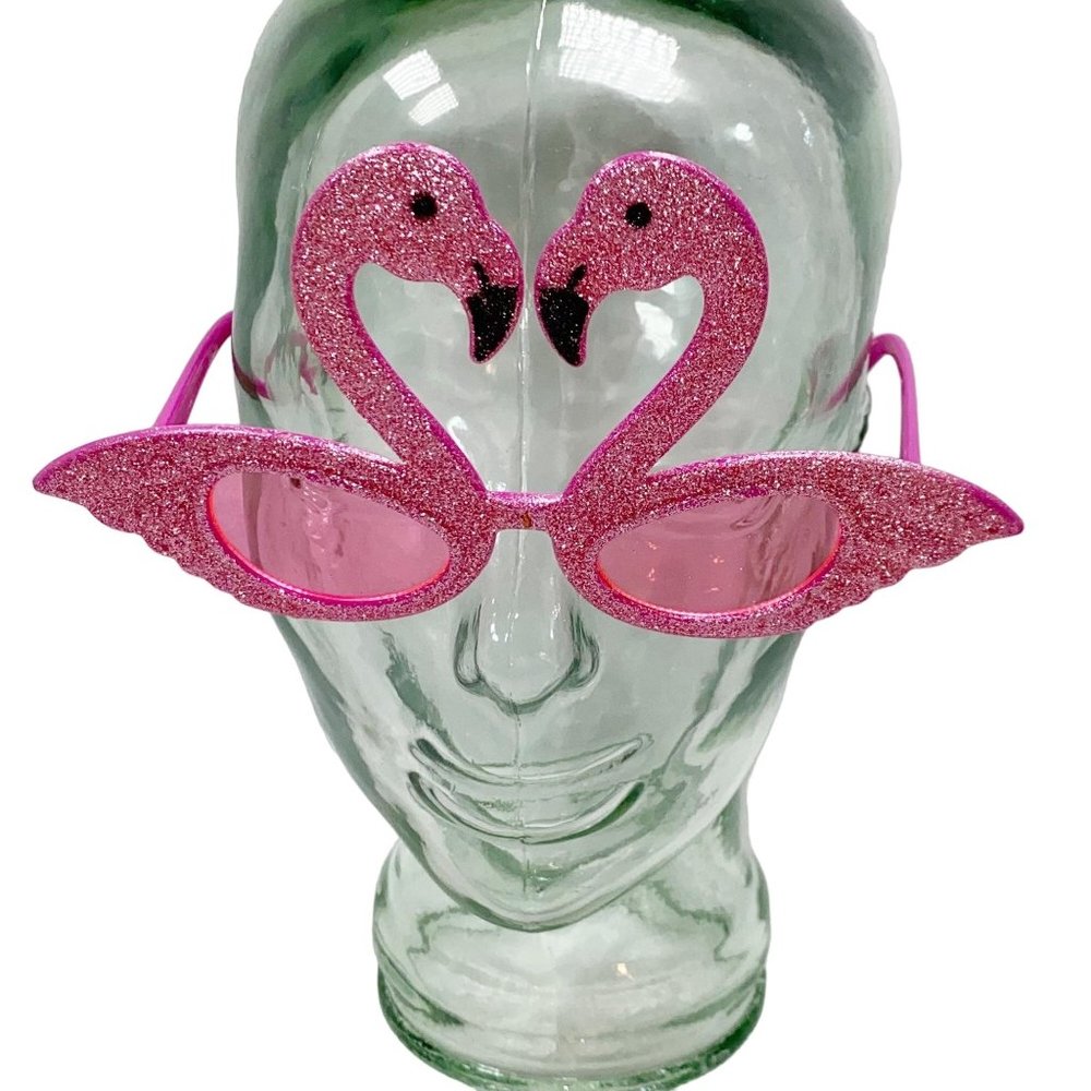 Pink Flamingo Beach Babe Novelty Glasses NWT